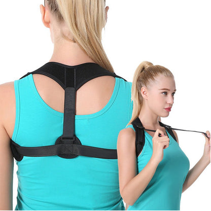 Back Clavicle Correction Belt Waist Protection Posture Correction Belt Breathable Adjustable Kyphosis Correction Mesh Correction Belt