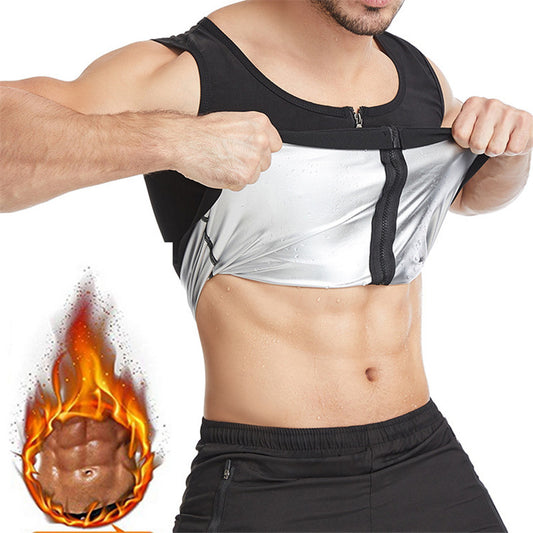 Sports Fitness  Men's Corset And Abdomen Sweat Suit